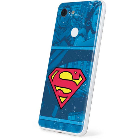 DC Comics Superman Logo Background Pattern Google Pixel 3 Skin